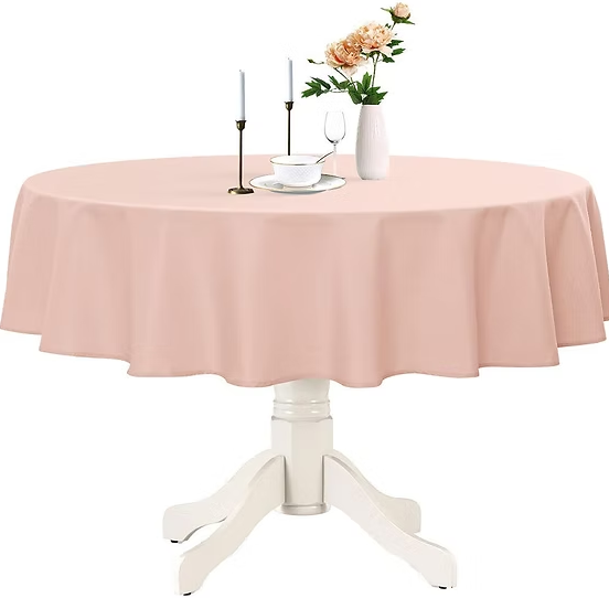 Plastic Table Cloths 84 (213cm) Light Pink Heavy Duty Plastic Table Covers